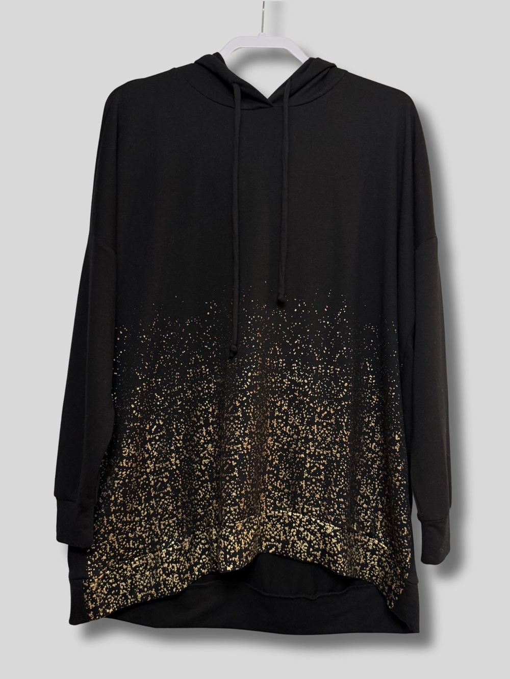 NWT Live Well Active Women's Black Hoodie with Gold Speckle Accent